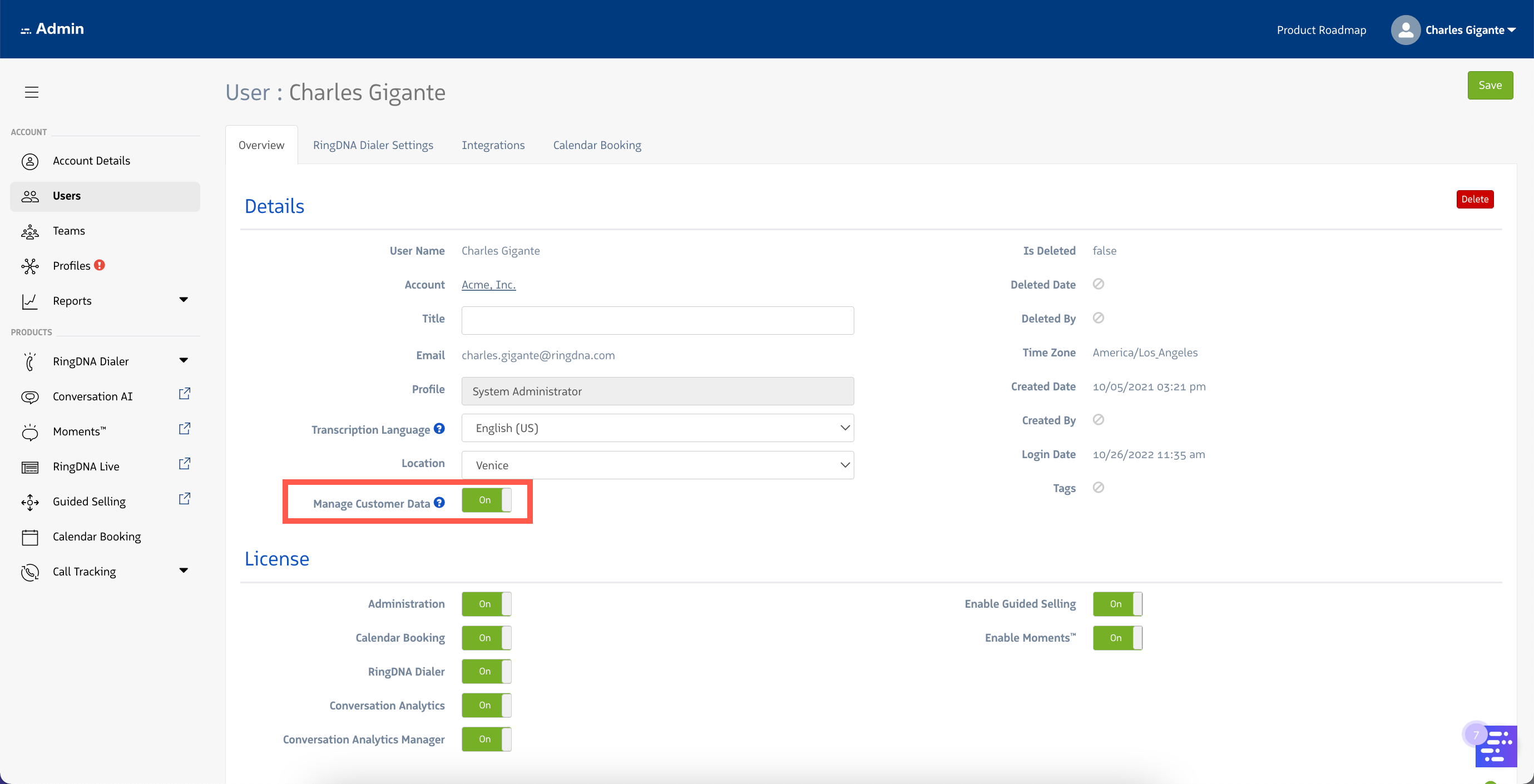Enable User Permission