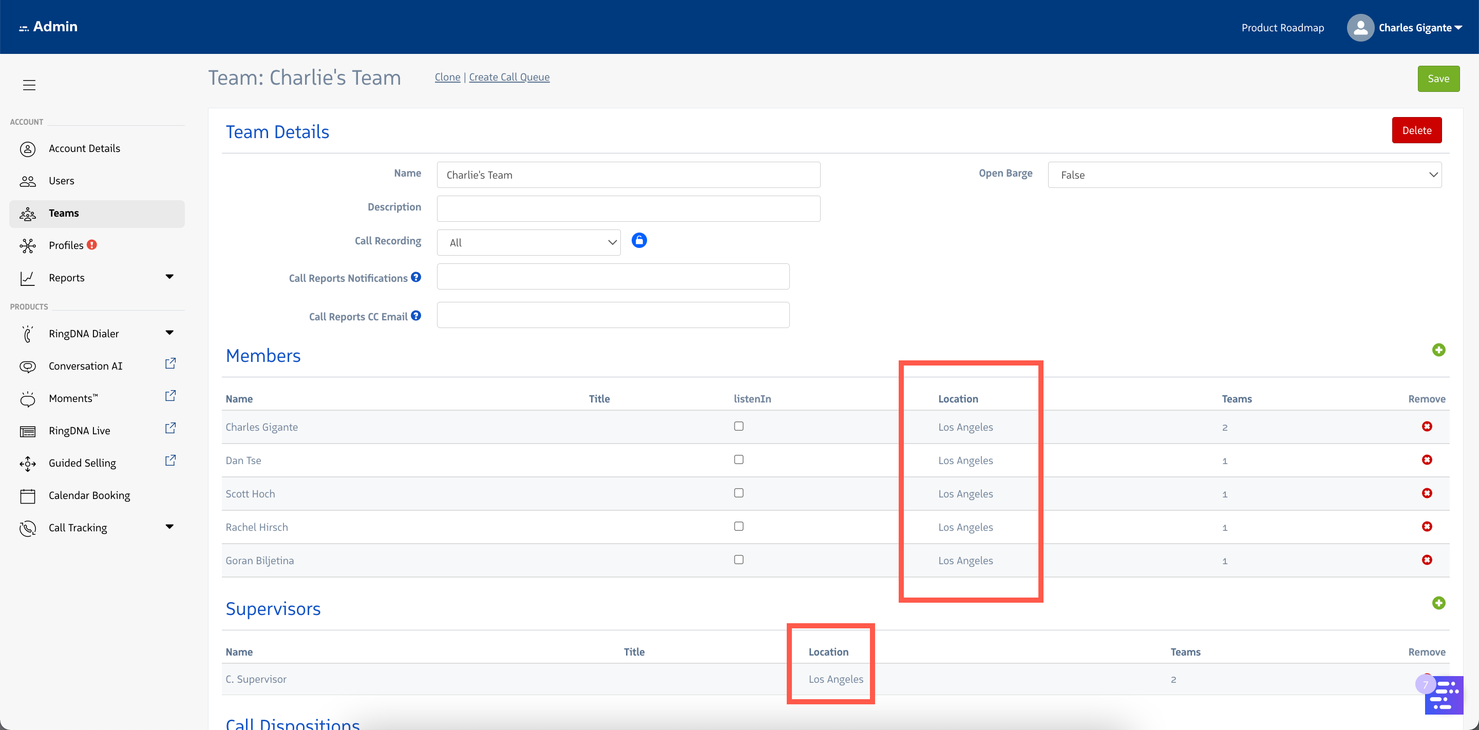 User Location Updated