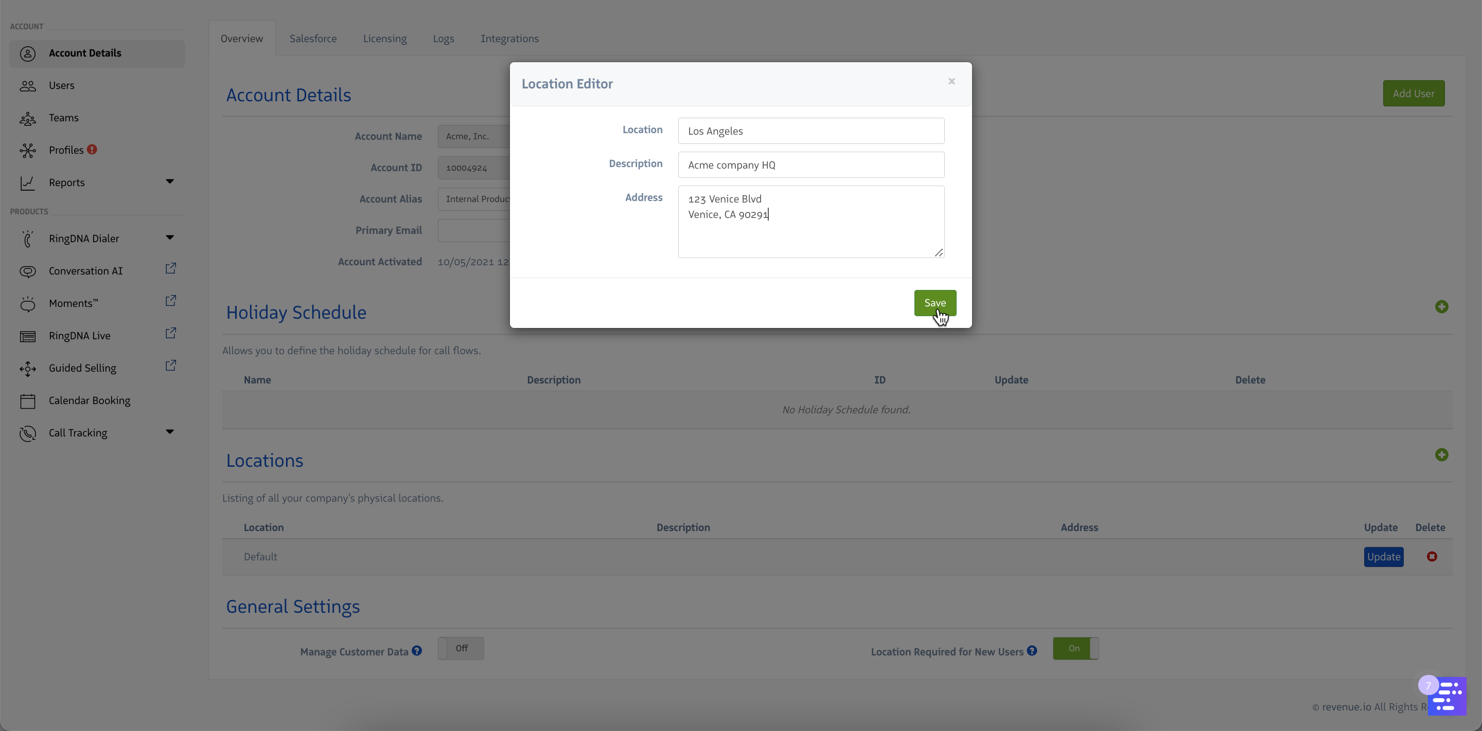 Add Location Details