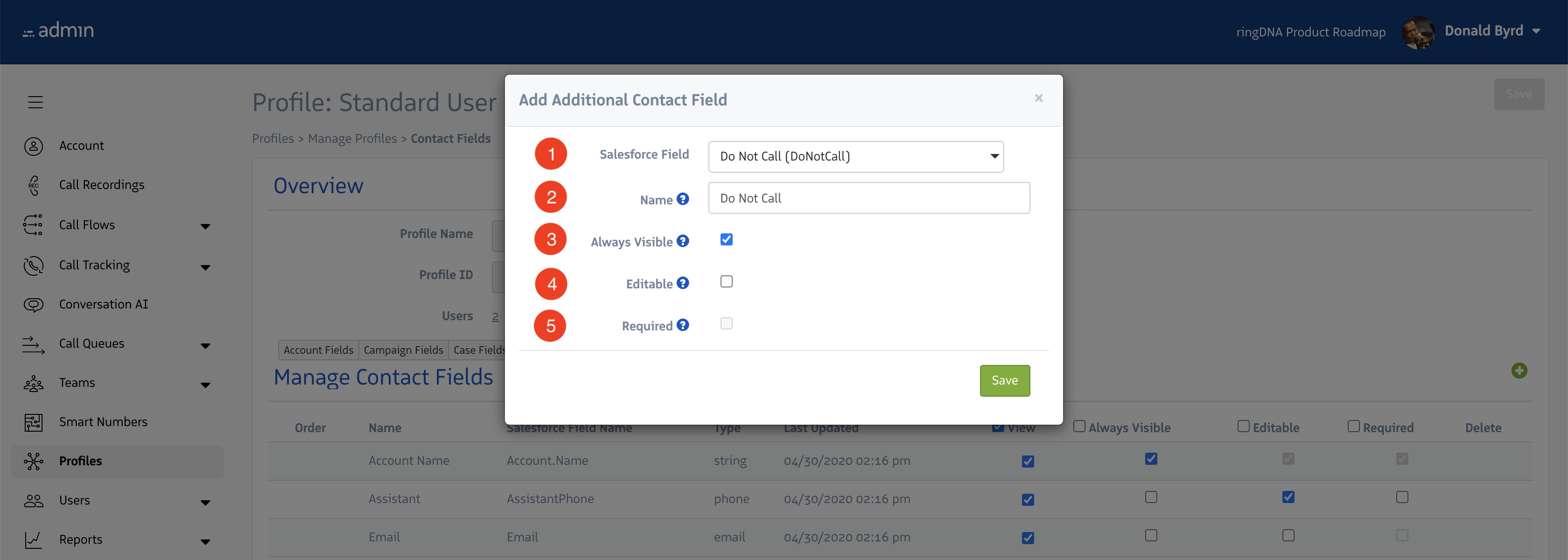 Add Field Modal