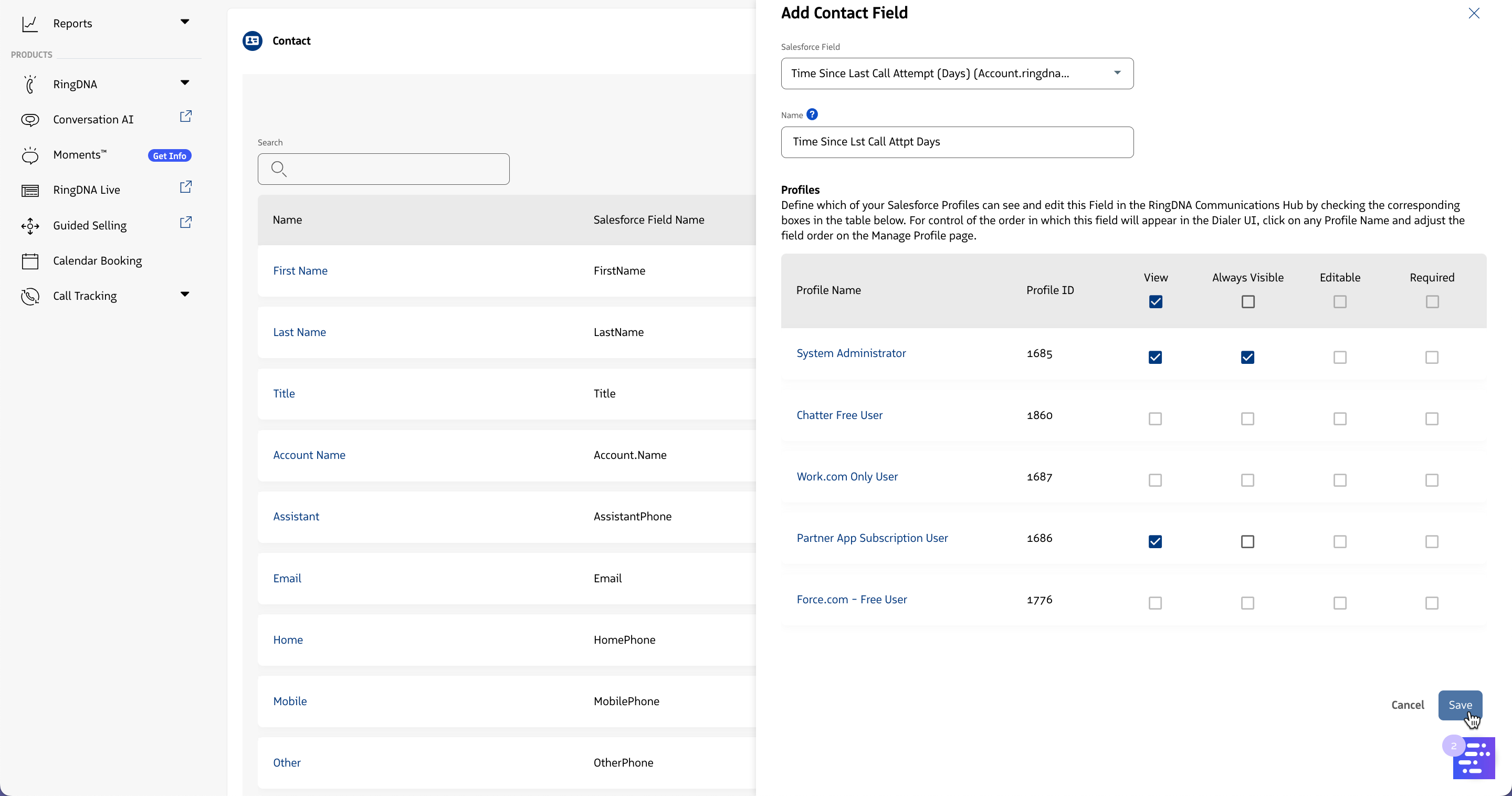 Add Field to Profiles