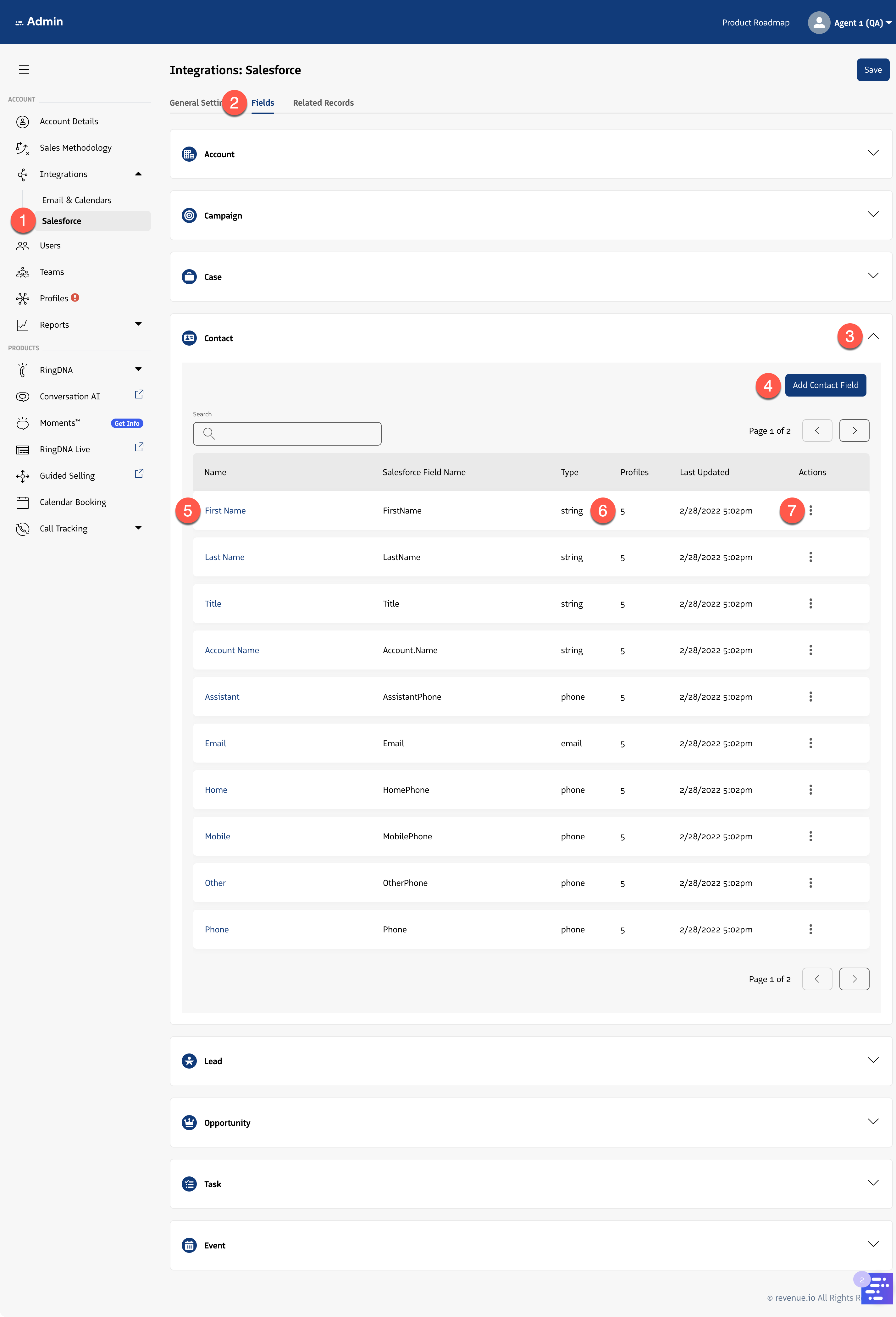 Modifying Field Visibility