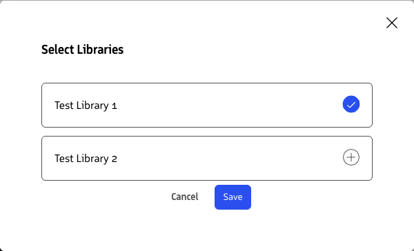 Add to library from Conversation record page modal