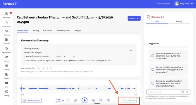 Create Annotation button