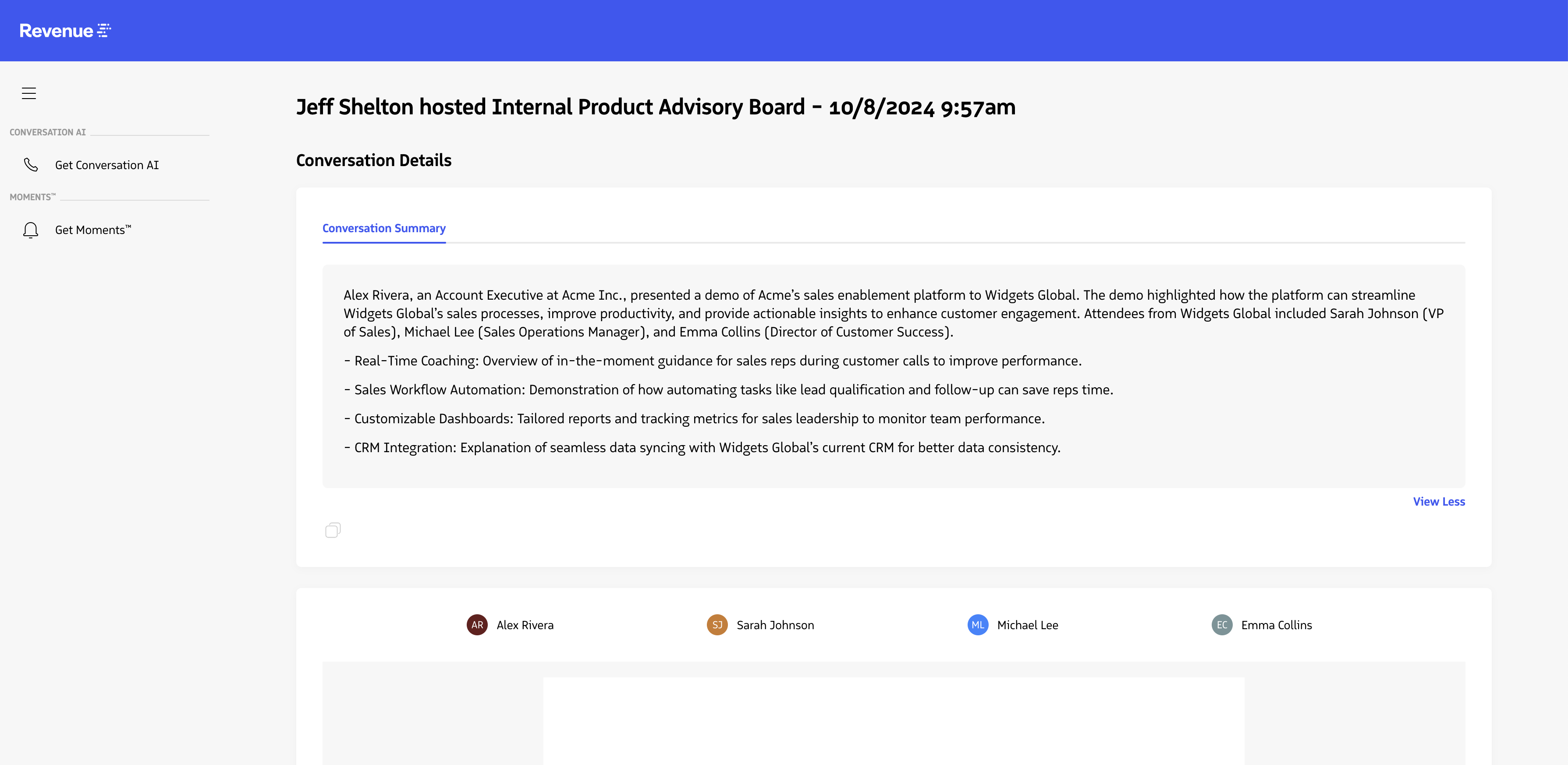 Shared conversation view