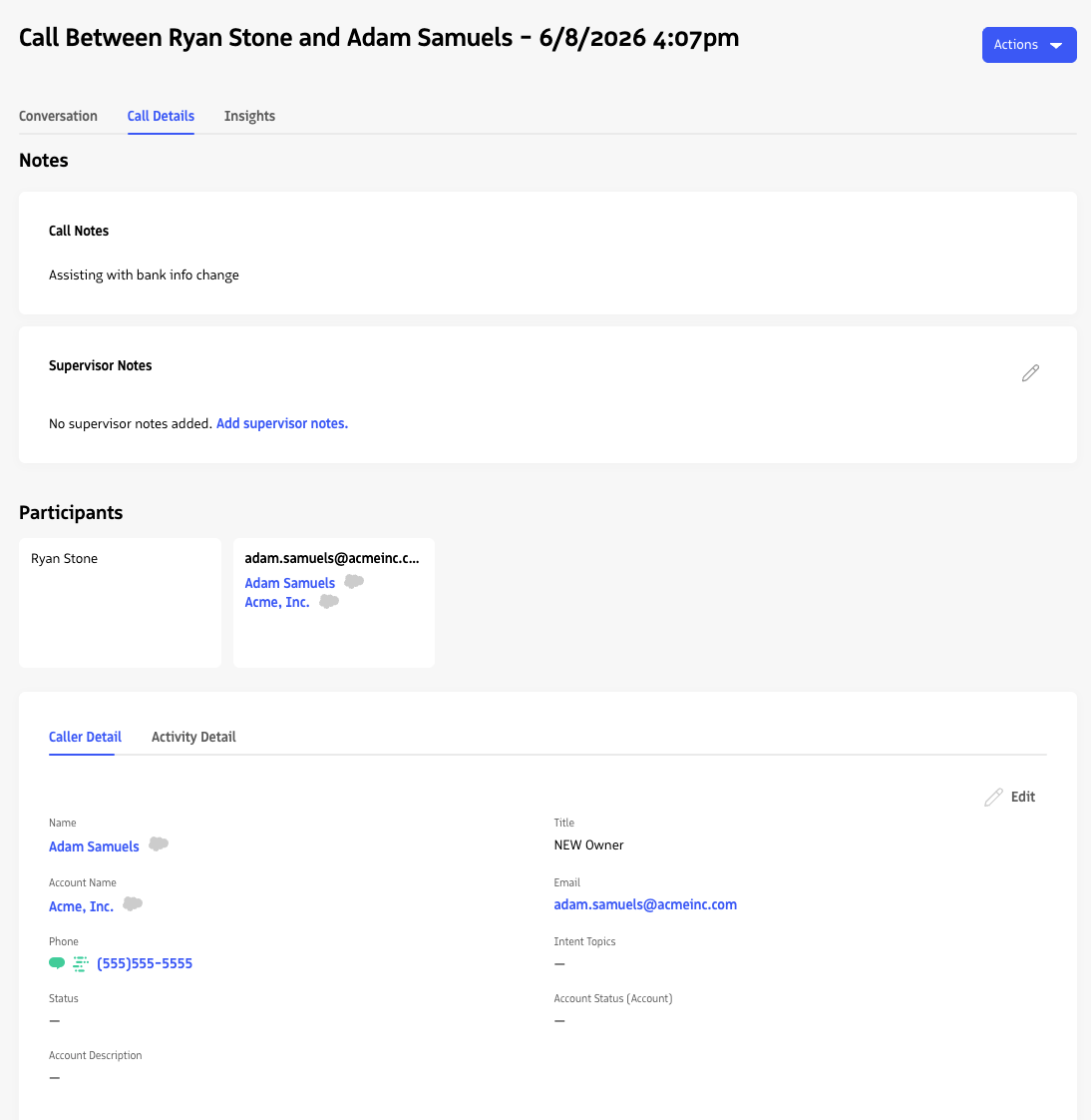 Salesforce information on Summary-only conversation.