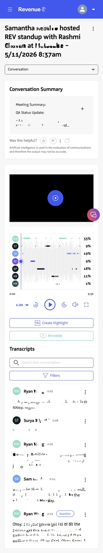 Video conversation on mobile web