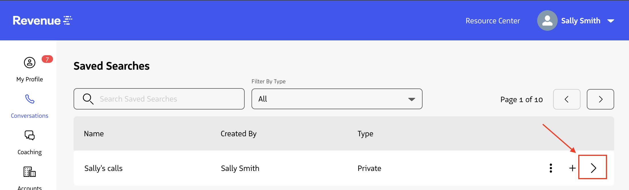 Saved Search next page