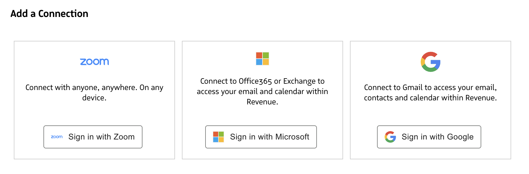 Screenshot of the RingDNA Integrations list