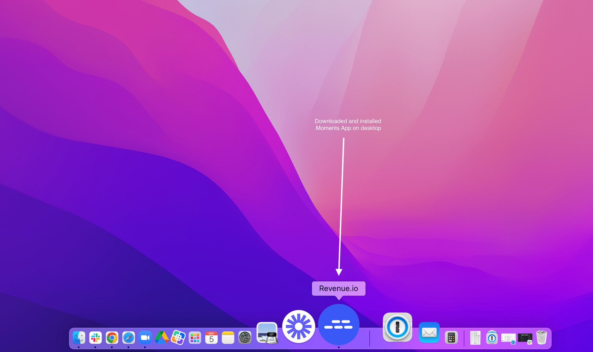 Revenue.io Application on Mac