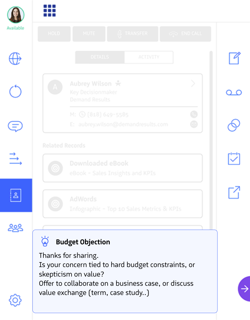 Guidance notification type