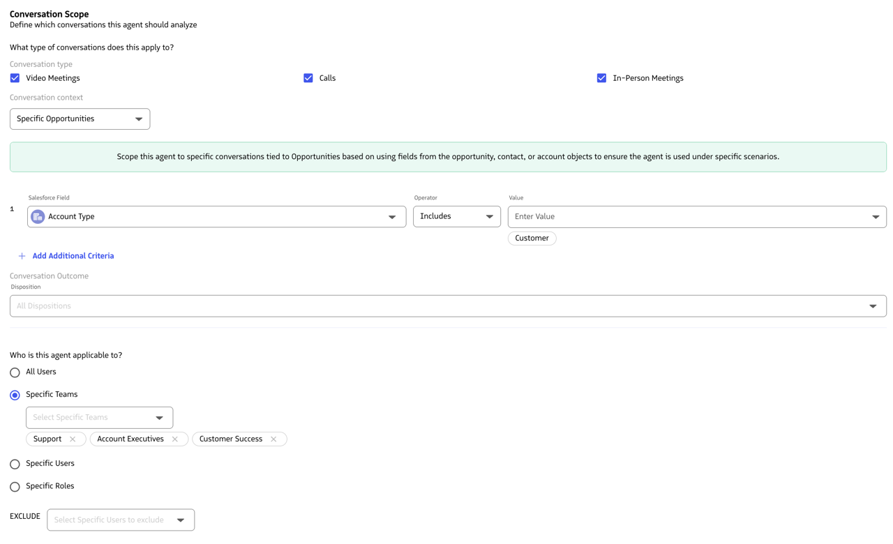 Conversation Agents targeting