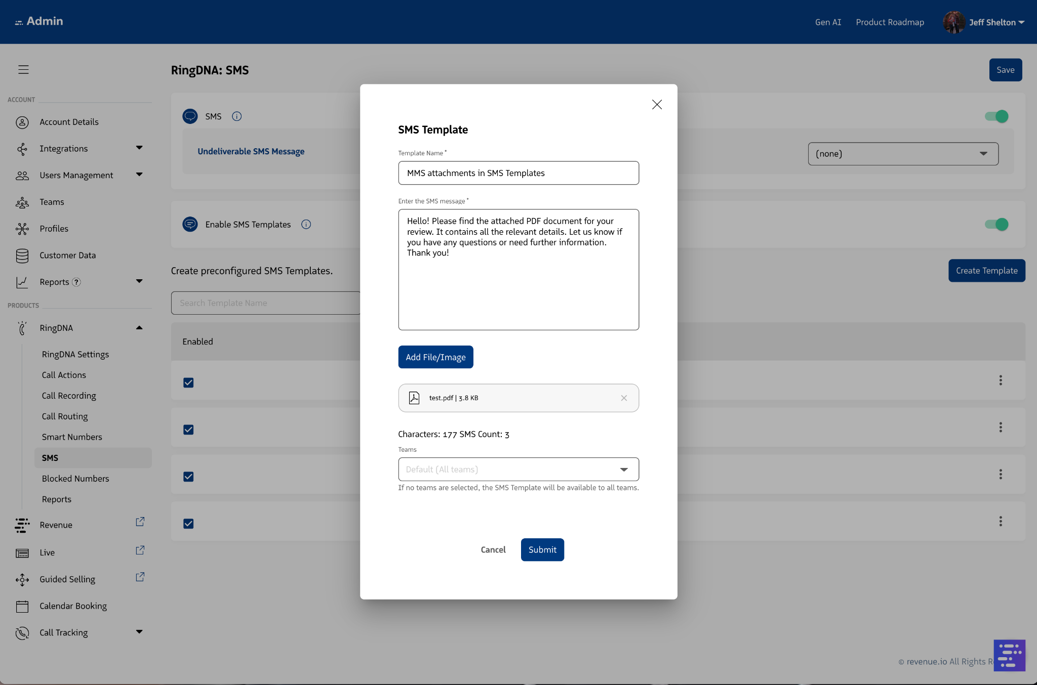 MMS in SMS Templates