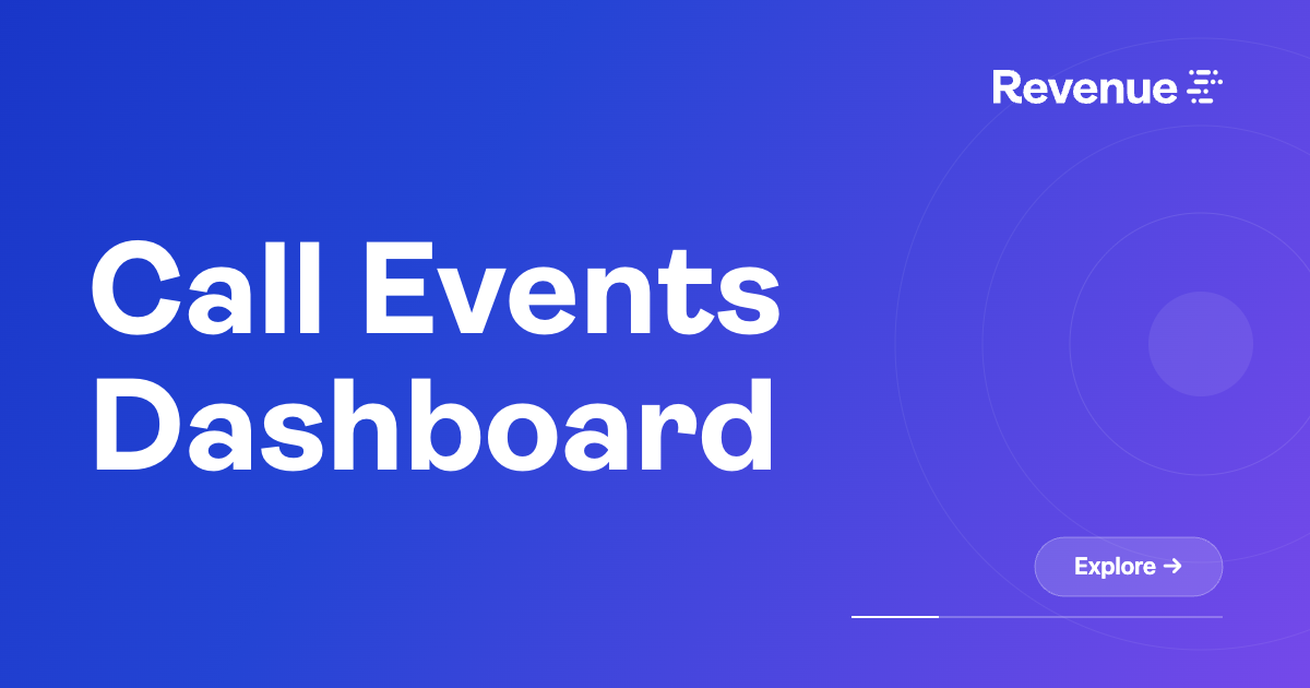 Number Call Rally Call Events Dashboard – Revenue.io Support