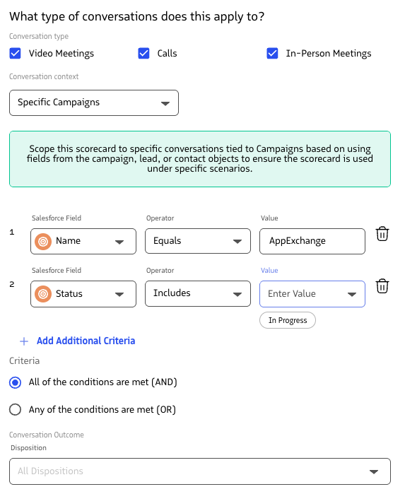 Targeting a specific campaign
