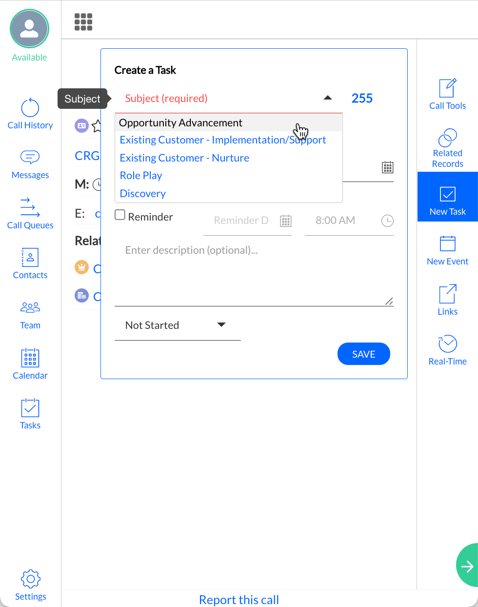 Call tasks