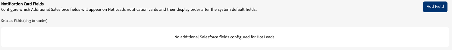 Add Notification Card Field