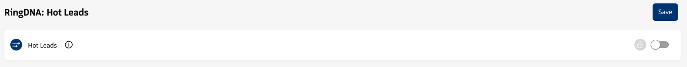 Hot Leads toggle
