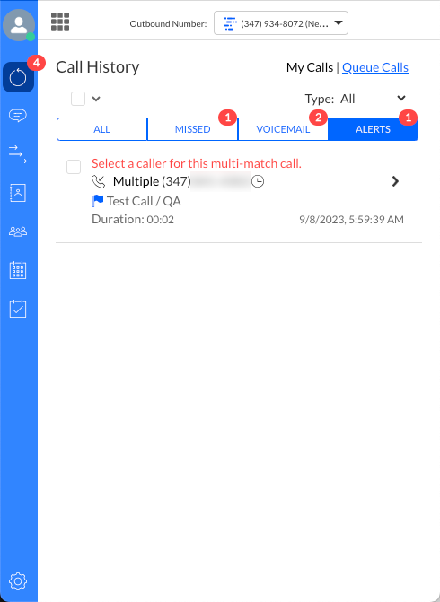 Multi-match post call